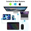 Hebrew/Russian/Spanish/Portuguese/Korean RGB Backlight Bluetooth Keyboard For IOS Android Windows iPad  Samsung Tablet Laptop 5
