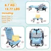 Backpack Folding Beach Chairs Set of 2 for Adults Heavy Duty 350Ibs with Camping Table Portable Lay Flat Beach Chair 3