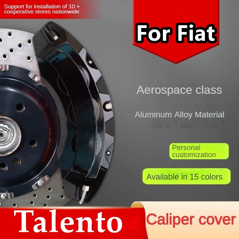 Per Fiat Talento Car Brake Caliper Cover Anteriore Posteriore 3D Alluminio Metallo Kit Fit 2019 2020 2021