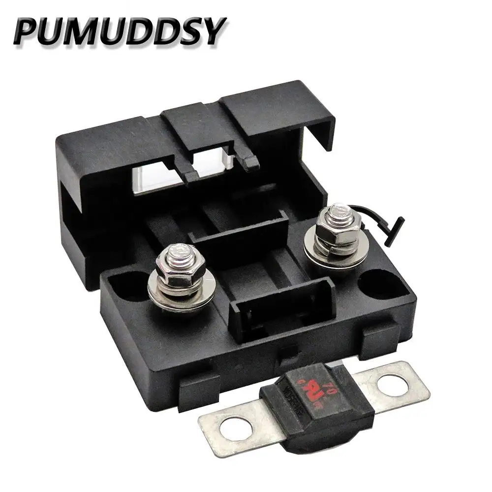 1Set(2PCS) ANS Trumpet Fork Plug Fuse 32V 40A-200A Bolt Fixed Insurance + ANS-8 Safety Plate Base