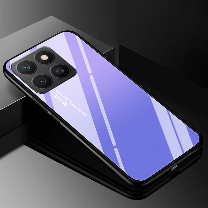 Luxury Tempered Glass Phone Case with Hard Back Bumper Cover