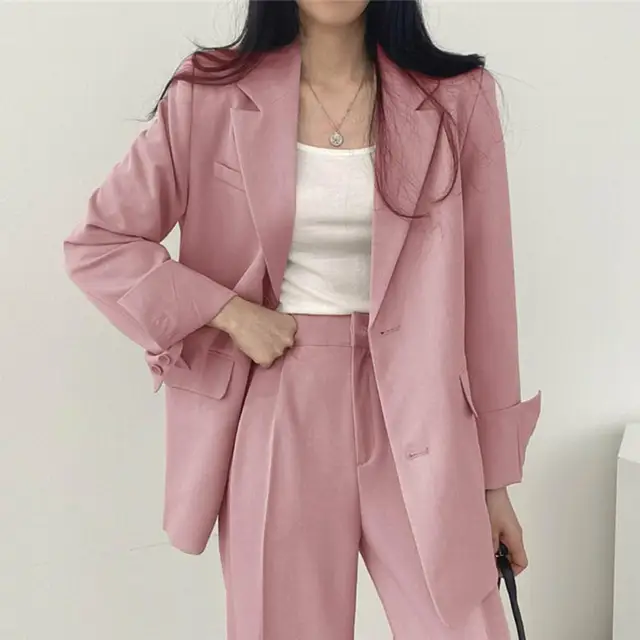 Wide Leg Suit Pants Set Elegant Women's Business Suit Set with Single-breasted Cardigan Jacket High Waist Wide for Professional 6 Wide Leg Suit Pants Set Elegant Women's Business Suit Set with Single-breasted Cardigan Jacket High Waist Wide for Professional 6