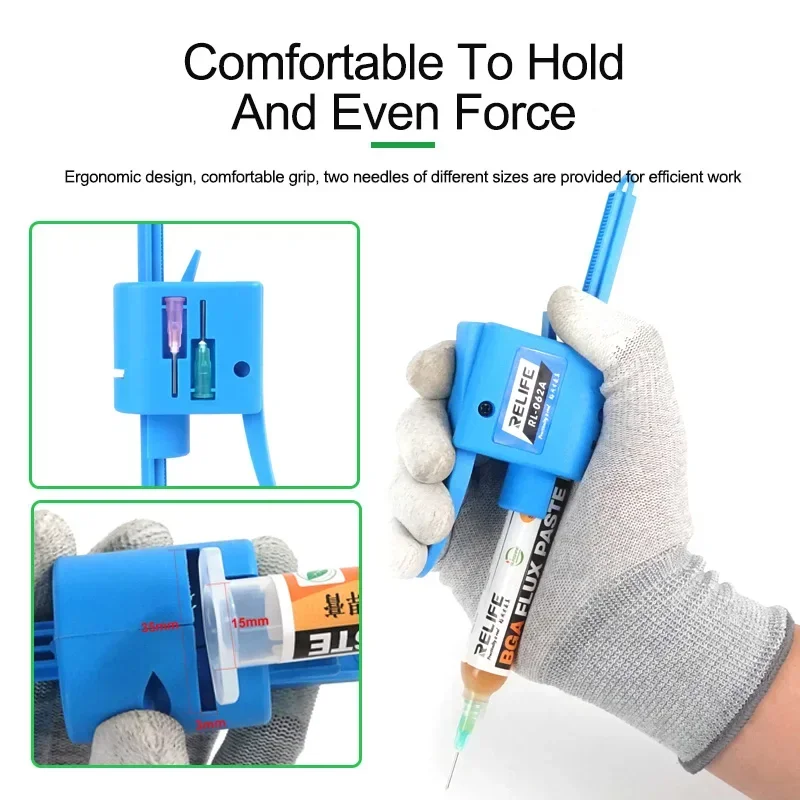 Manual Glue Gun Solder Flux Dispenser Welding Oil Solder Paste UV Needle Booster Universal Propulsion Tool 10cc