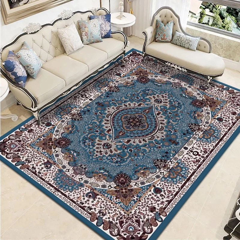 

Vintage Printed Living Room Carpet Large Area Home Decoration Coffee Tables Bedroom Plush Mat Cloakroom Soft Rug ковер Tapis 러그