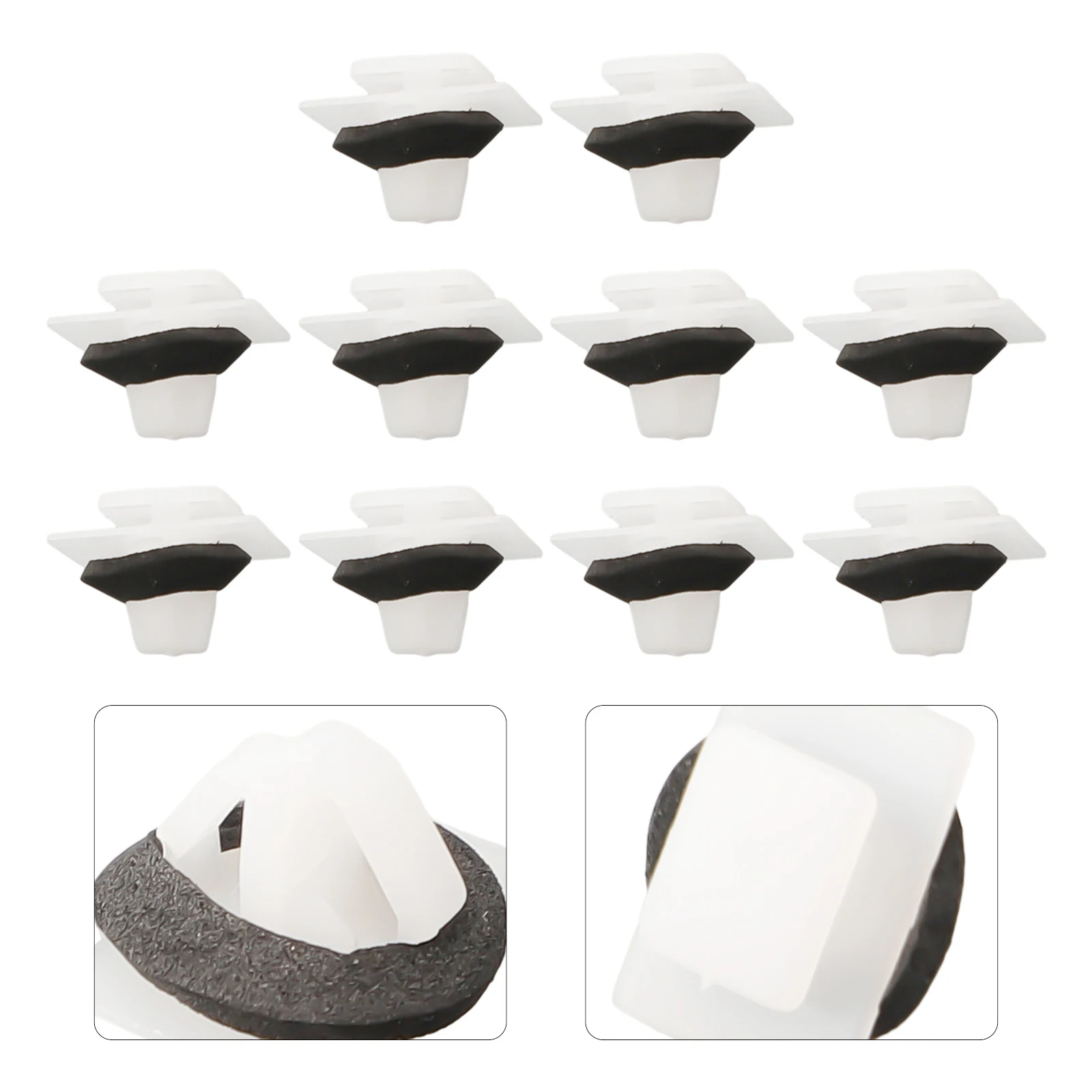 

10pcs Car Rivet Clips With Sealer - Nylon, White, 87756-2E000 Replacement, Fit For Kia For Entourage, For Tucson, For Veracruz