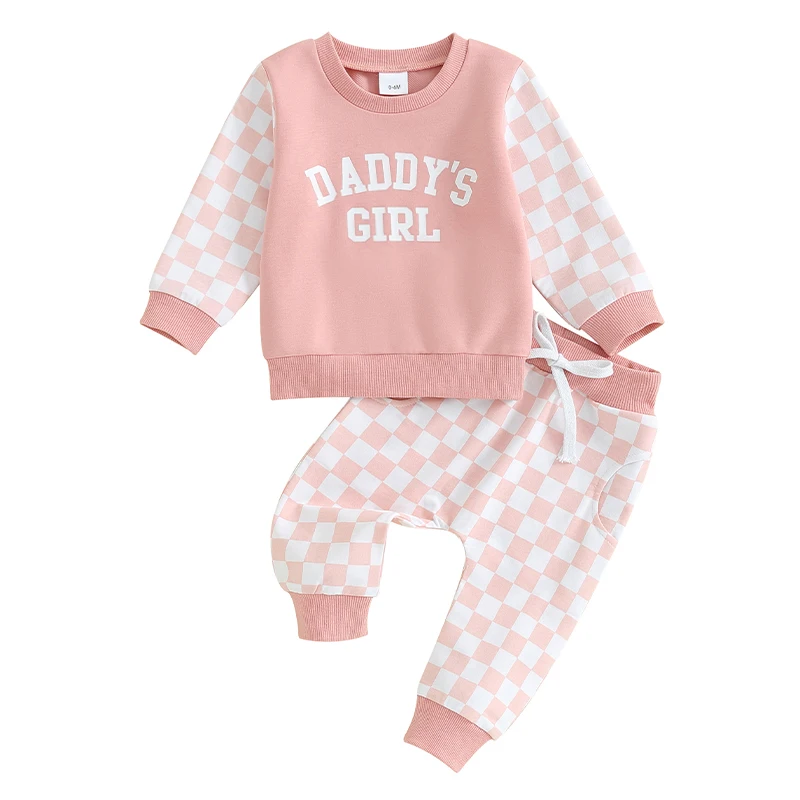 

Toddler Baby Girl Clothes Daddy s Girl Long Sleeve Crewneck Sweatshirt Jogger Pants Set Fall Winter Outfit