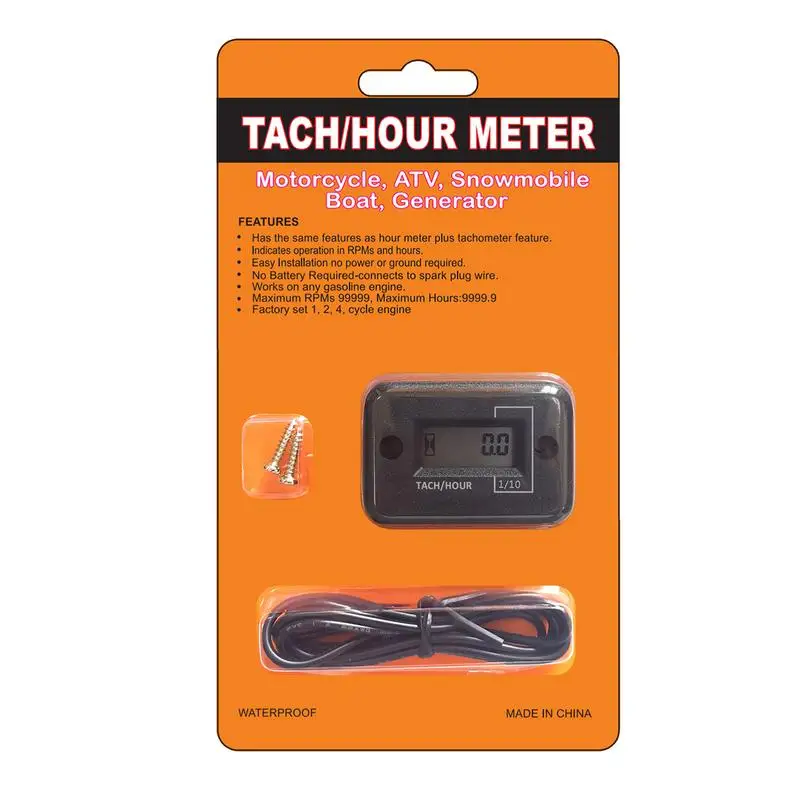 

Digital Tachometer Hour Meter Induction Tach Hour Meter With LCD Display LCD Display Waterproof RPM Tachometers And Hour Meters