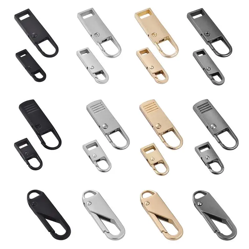 Fashion Zipper Slider Puller Instant Zipper Repair Kit Replacement For Broken Buckle Travel Bag Suitcase Head