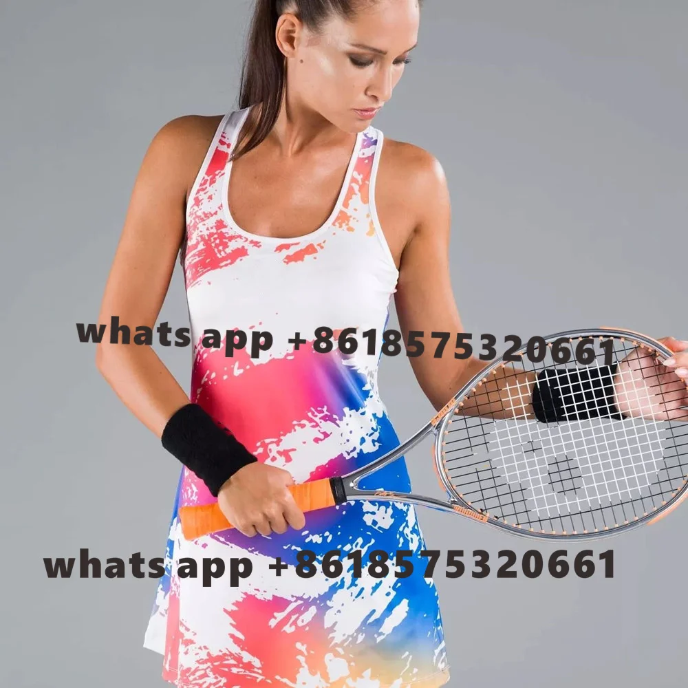 Women dress sports clothing beach tennis dress with shorts suit
