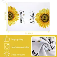 4-pack sunflower napkins, 40 * 60cm flat and stain resistant, suitable for dining and kitchen use 2