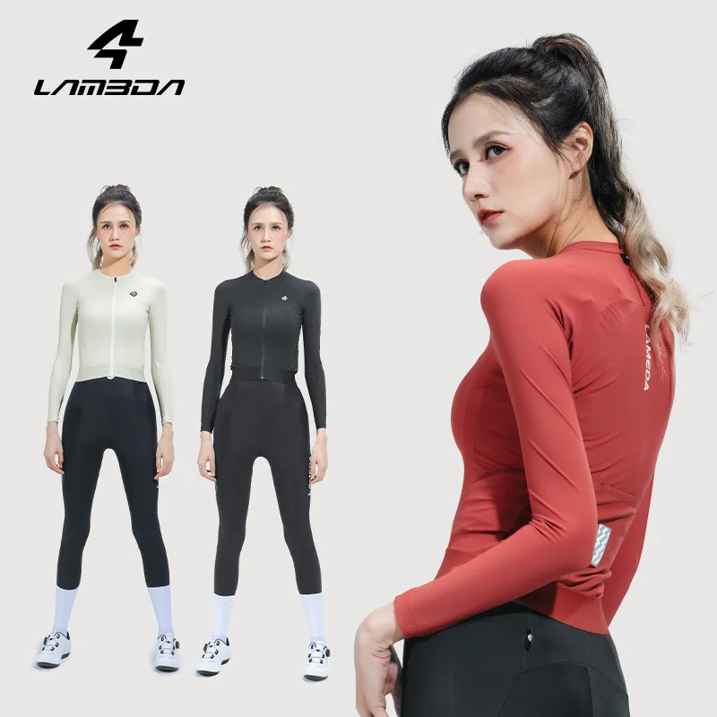 Cycling Jersey Long-Sleeved Sun Protection Spring Summer Bicycle Clothes Road Mountain Bike Thin Top For Women LAMEDA