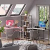 43 Inch L Shaped Computer Desk with Reversible Shelves, Corner Desk for Small Spaces, Home Office & Bedroom 6