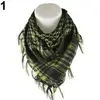 100cm Cotton Plaid Scarves Camping Hiking Scarf Windproof Army Military Cycling Scarf Muslim Hijab Desert Arabian Scarf 4