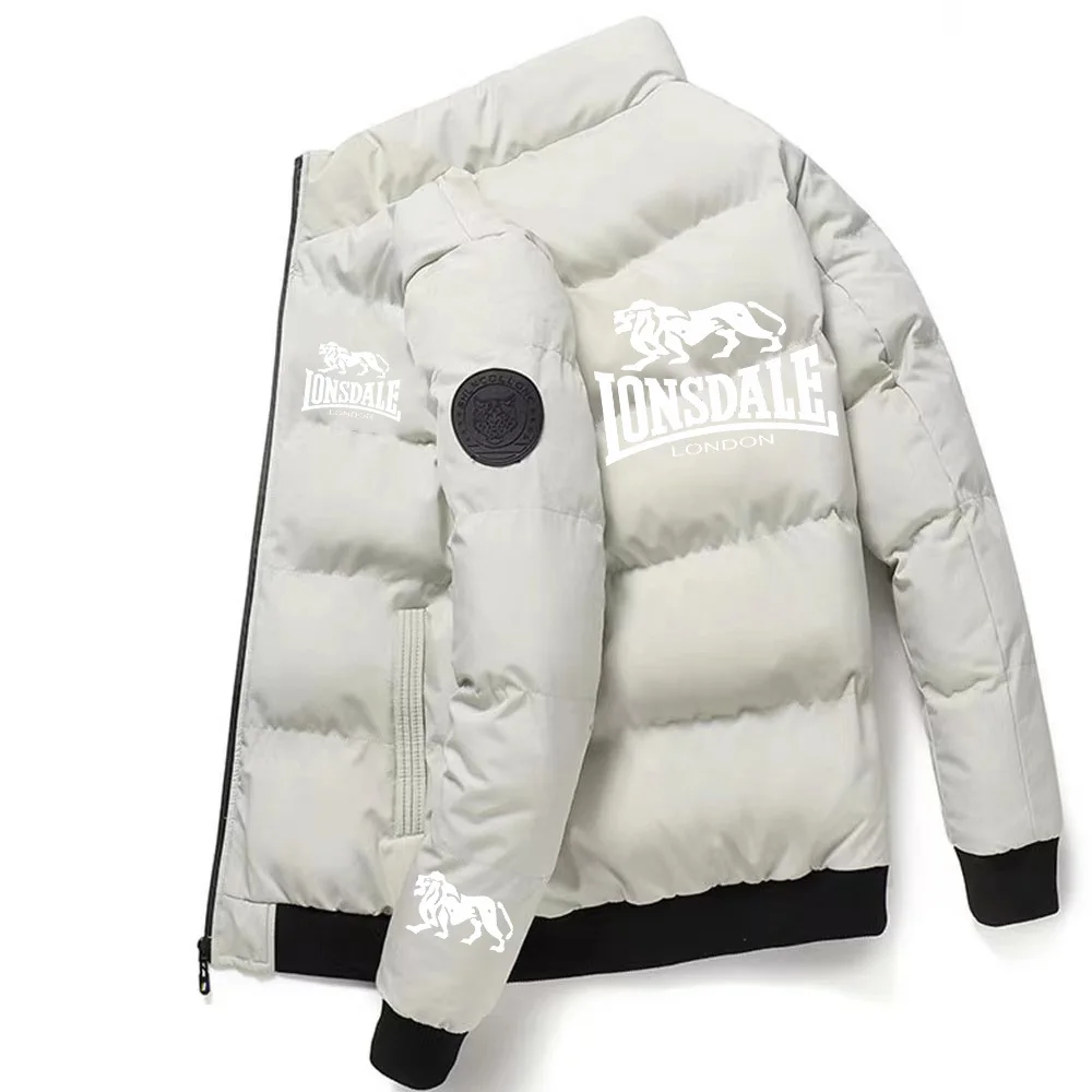 Stand Collar Coats Autumn Jacket Men Cotton Padded Korean Fashion Streetwear Casual Clothing