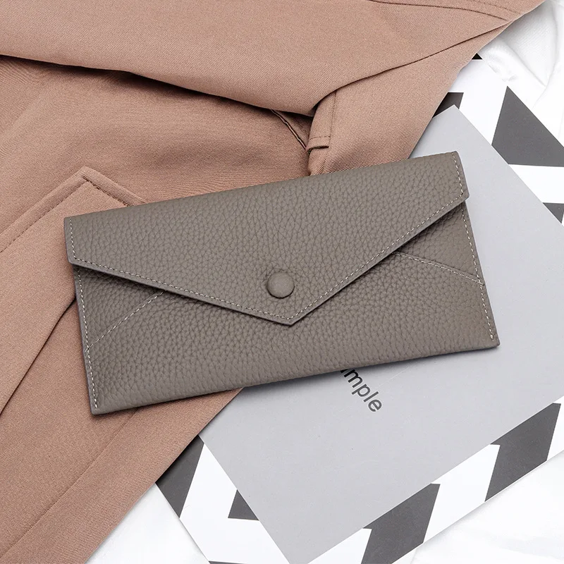 2023 Brand Design Letter Print Women Wallets Genuine Leather Long Purse  First Layer Cowhide Female Clutch Bag Excellent Billfold - AliExpress