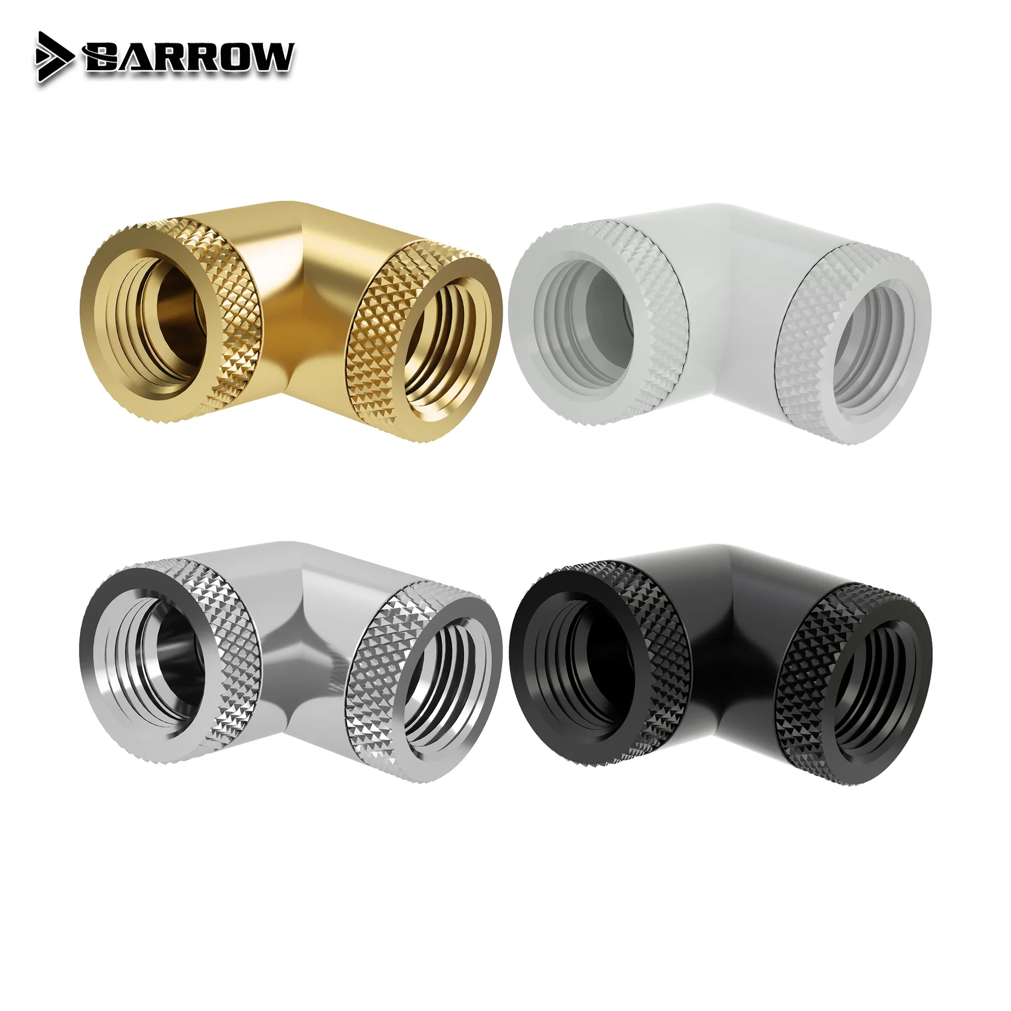 Buy Lazin 90 Degrees Thread Elbow Connector, PC Water Cooling Two-Touch Fitting G1/4 Thread