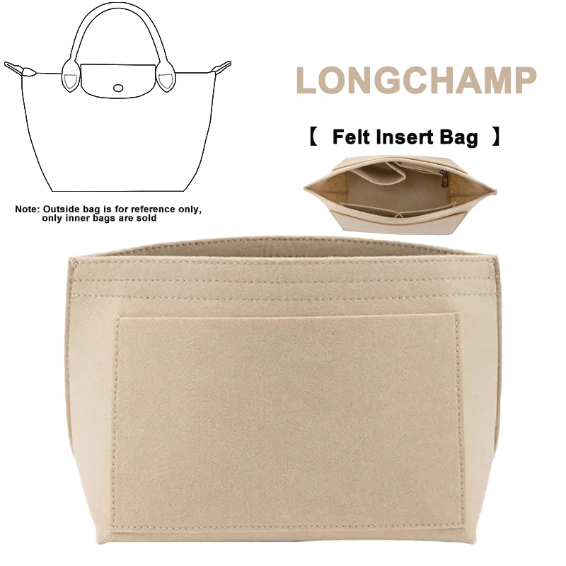 

EverToner Felt Insert Organizer Bag For Longchamp Small Tote Bag Timid Bag Storage And Finishing Inner Bag Liner