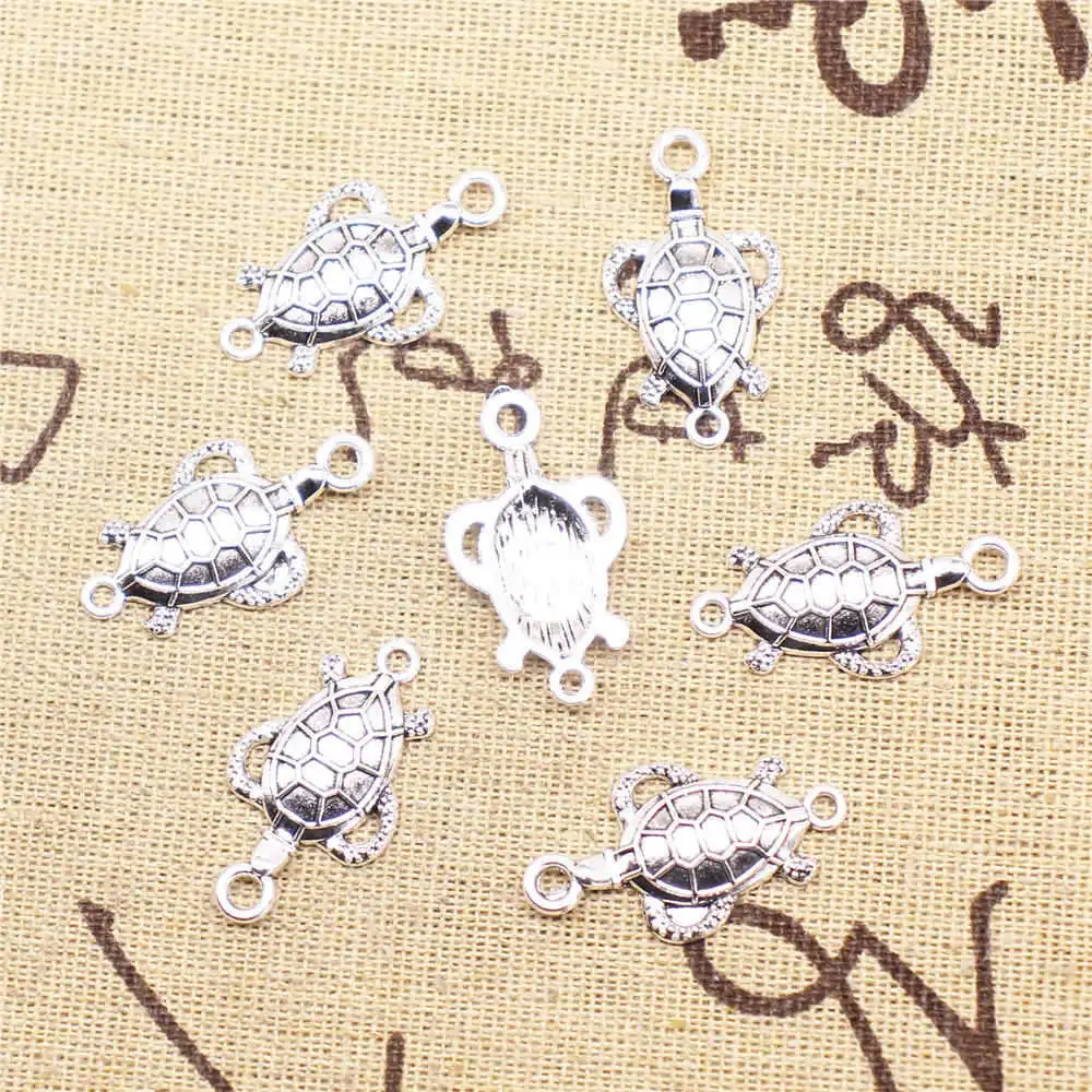 

10 шт., подвеска в виде черепахи, 16 х29 мм