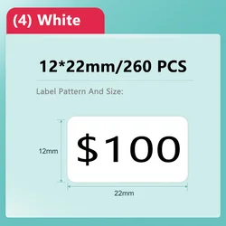 Niimbot Mini Portable Waterproof & Oil-Resistant Thermal Label Printer with White Sticker Papers (4-12x22mm)