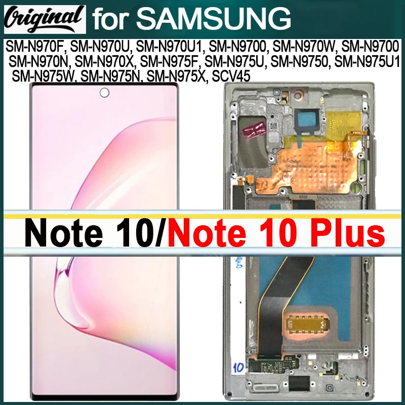 Super Amoled Lcd Replacement Samsung Galaxy Note10 Note 10 Plus N975f N9750 Mobile Phone Lcd
