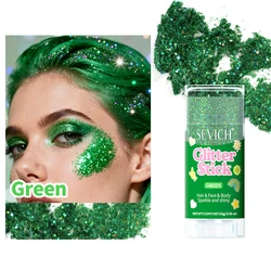 Radiant Glitter Shimmer Gel for Hair, Face, & Body - Perfect for Celebrations & Parties (Shiny Green)