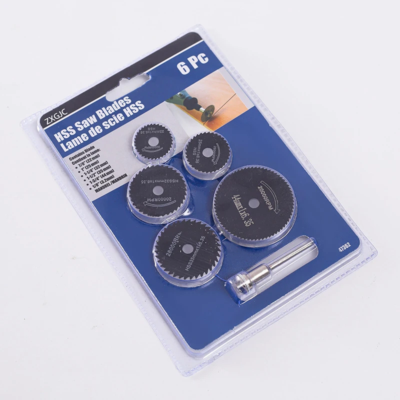 Circular Saw Blade 6Pcs Mini Circular Saw Blade Hss Cutting Disc Rotating Drilling Tool Accessories For Wood Plastic And Aluminum
