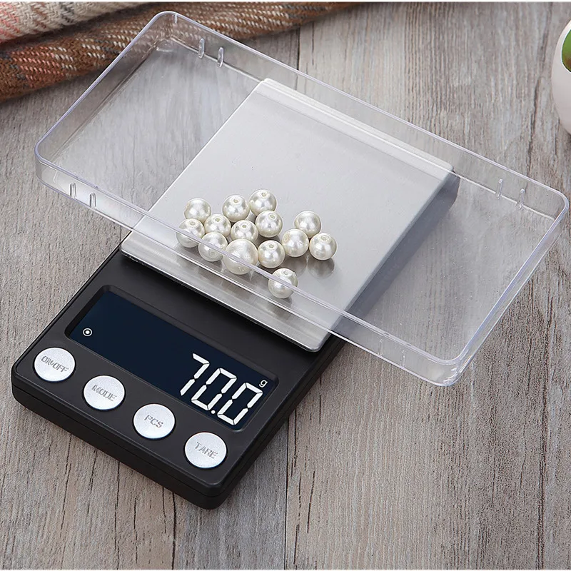 High-Precision Mini Digital Pocket Scale with LCD Display for Jewelry and Gold Measurements