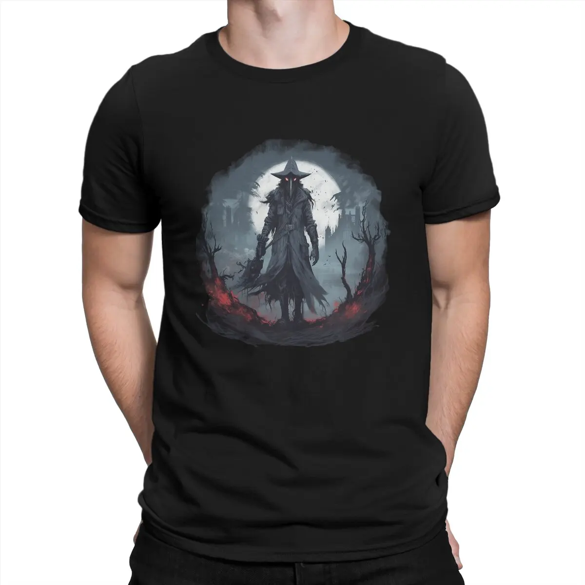 thumbnail image 1 of Camiseta creativa de Doctor de la Plaga SCP para hombre, diseño de terror, cuello redondo, algodón puro, personalizable, para exteriores, 1 of 6