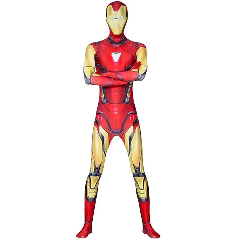Spiderman Costume Spider Man Black Panther Iron Man Spider Gwen Cosplay Zentai Jumpsuit Bodysuit Halloween Costume Adult Child