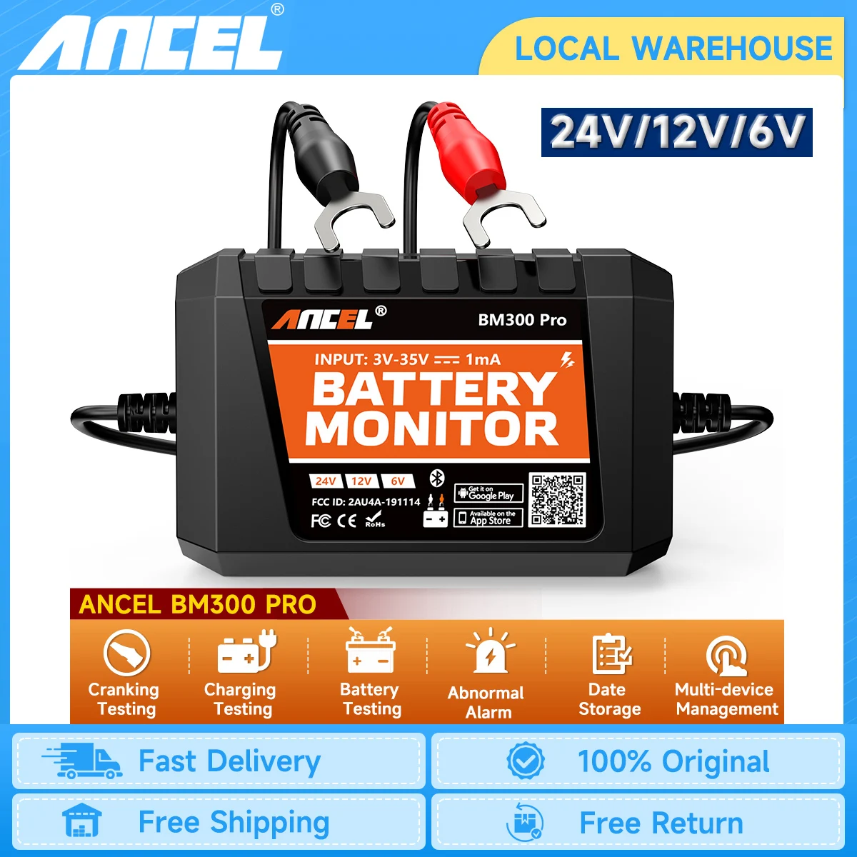 BM300 PRO Batteriemonitor Unterstützt die Aufzeichnung des Parkplatzstandorts DE
