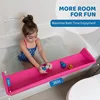 Bathtub Splash Guard Play Shelf Area - Toy Tray Caddy Holder Storage - Suction Cups Attach To Bath Tub - No Mess Water Spill 2