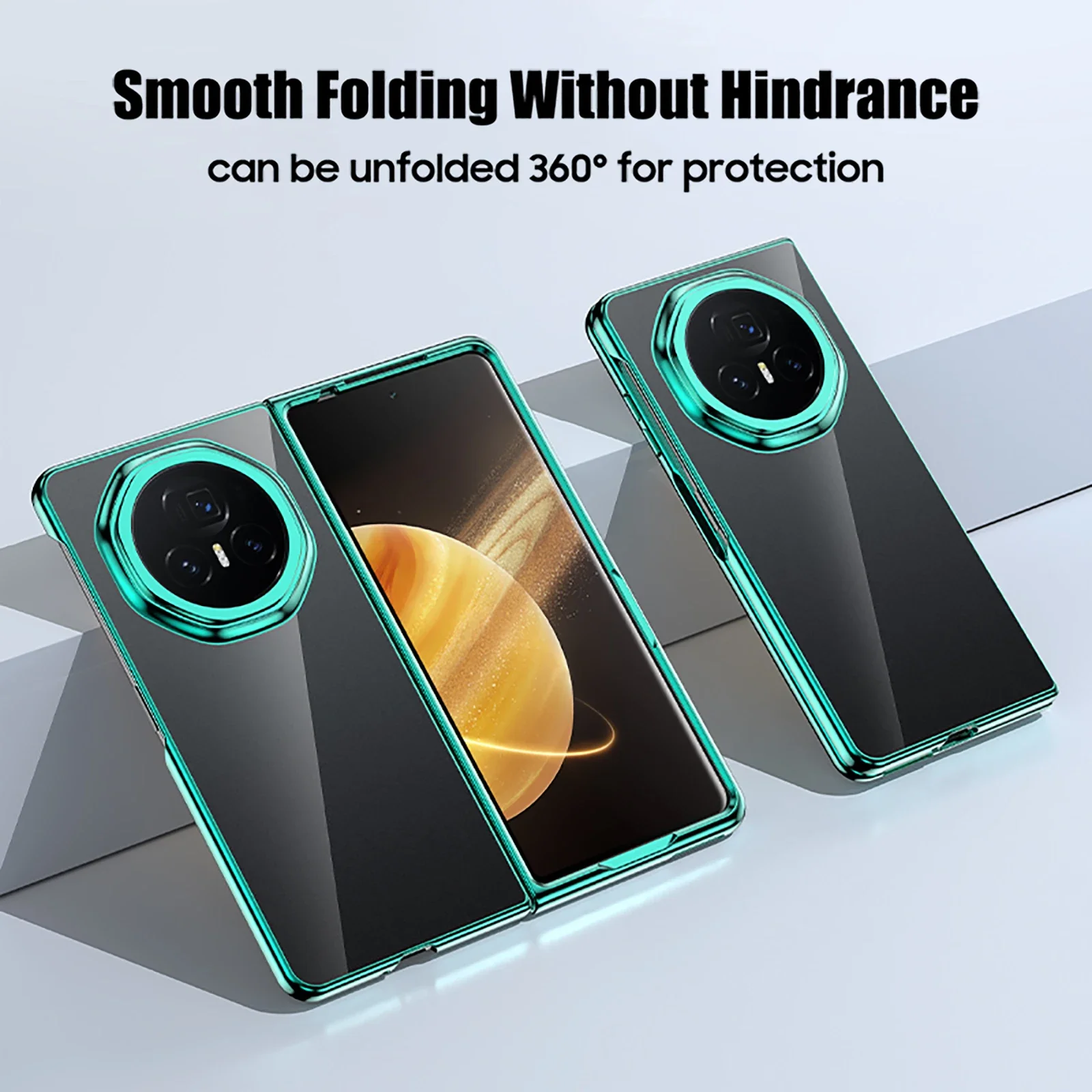 Luxury Electroplated PC Transparent Phone Case - Shockproof Protective Cover