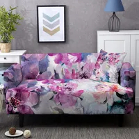 Stretch Slipcovers 1/2/3/4 Seat Peony Print Sectional Elastic Sofa Cover For Living Room L Shape Anti-slip Couch Covers 2