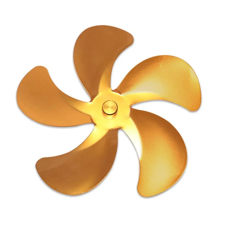 5 Blades Fire Heat Fan Replacement for Log Burner Wood Stove Fireplace Heat Powered stove fan