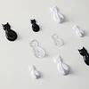 10PCS Cartoon Cat Hooks Self Adhesive Cat Decoration Keychain Hooks Removable Self-Adhesive Hooks For Hanging Towels Bathroom, 2