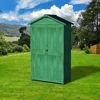 Outdoor 35.6"x 18.1"x 66.15" L Wood Storage Shed, Garden Tool Cabinet with Waterproof Asphalt Roof, Double Doors, Multiple-tier 1