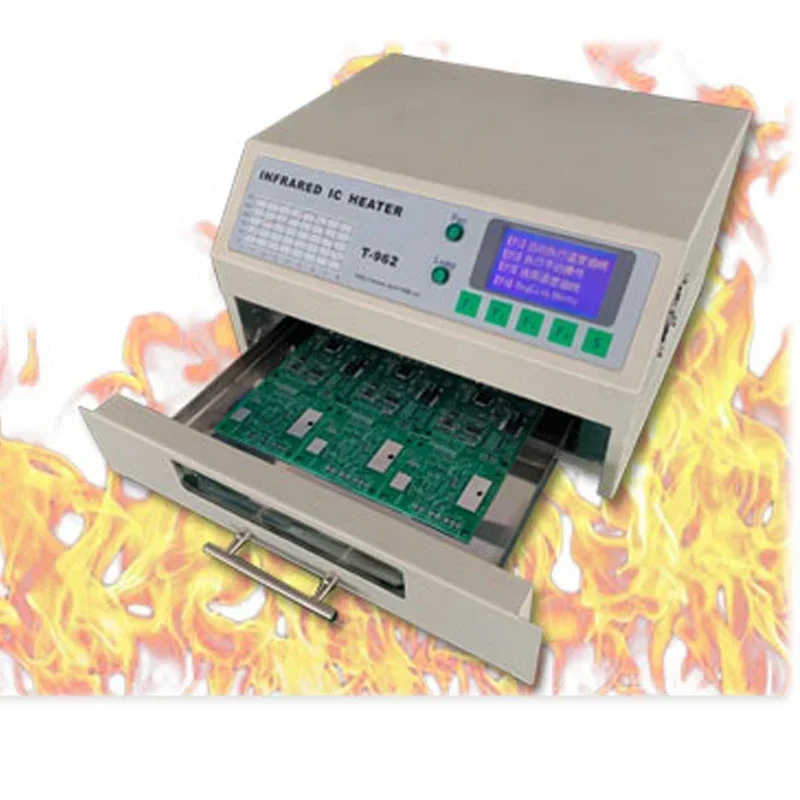Small Reflow Soldering T962 Series Desktop Intelligent Infrared T962A962C Drawer Furnace BGA Chip Welding Machine 6