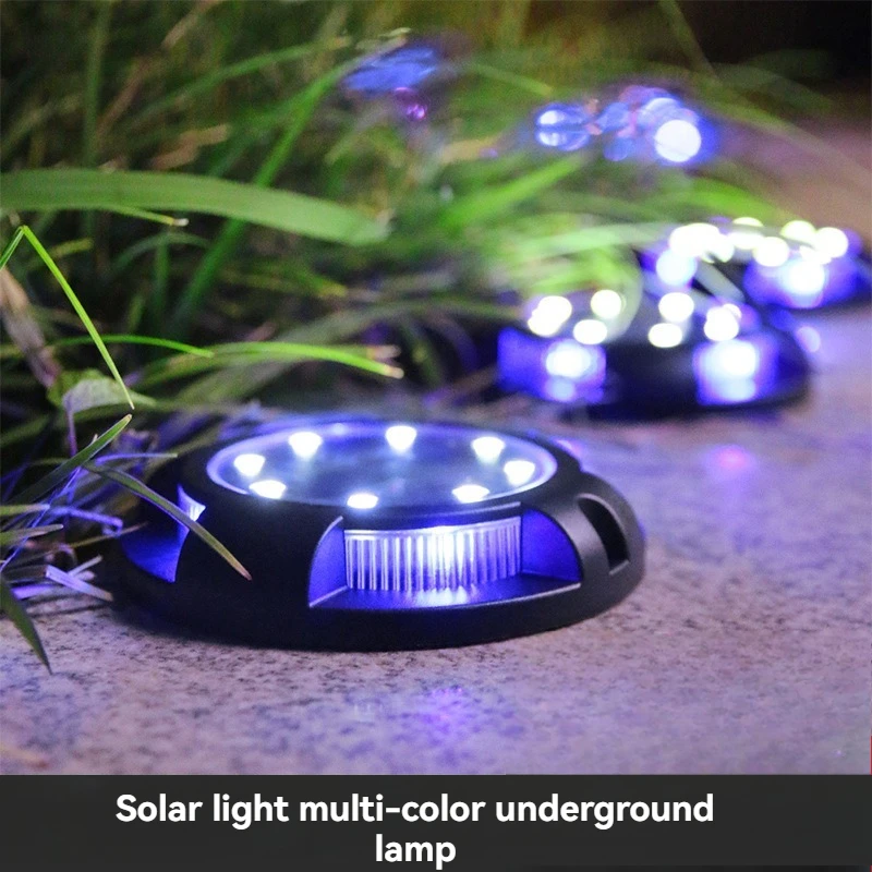 Outdoor Waterproof Solar Buried Light 8+4LED Side Light Deck Lawn Garden Installed Ground Insert garden decoration lamps