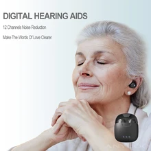 

Mini Ear Hearing Aids Apparatus In Ear Invisible Hearing Aid Touch Adjustable Sound Amplifier 75 hour use For Deaf Elderly