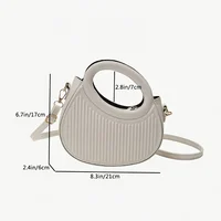 Sacs à bandoulière chics à rayures pour femmes, sac à main élégant en cuir synthétique, sac à main, sac à bandoulière de luxe pour un usage quotidien 4