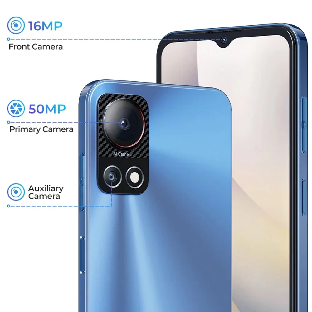 HOTWAV Note 13 Smartphone Android 4G 6.6 Inch HD+ T606 Octa-Core 4GB+128GB Mobile Phone 50MP Camera 5160mAh Battery Cellphone