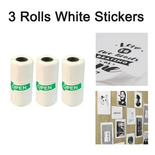6 Rotoli Di Carta Termica Autoadesiva – 53x28 Mm, Colori Pastello, Per Stampanti Portatili, Foto E Appunti