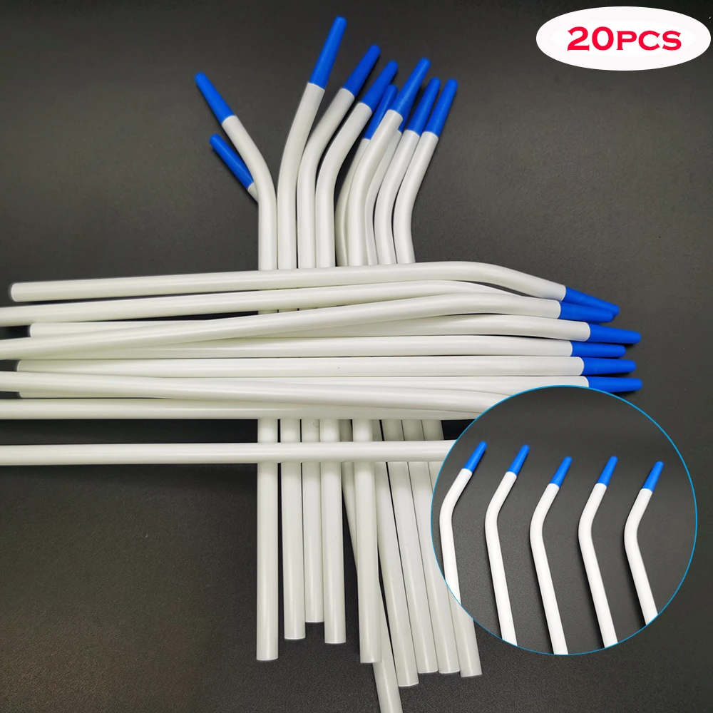 

20pcs/100pcs Disposable Dental Clinic Surgical Suction Tips Suction Tube Long Slim type