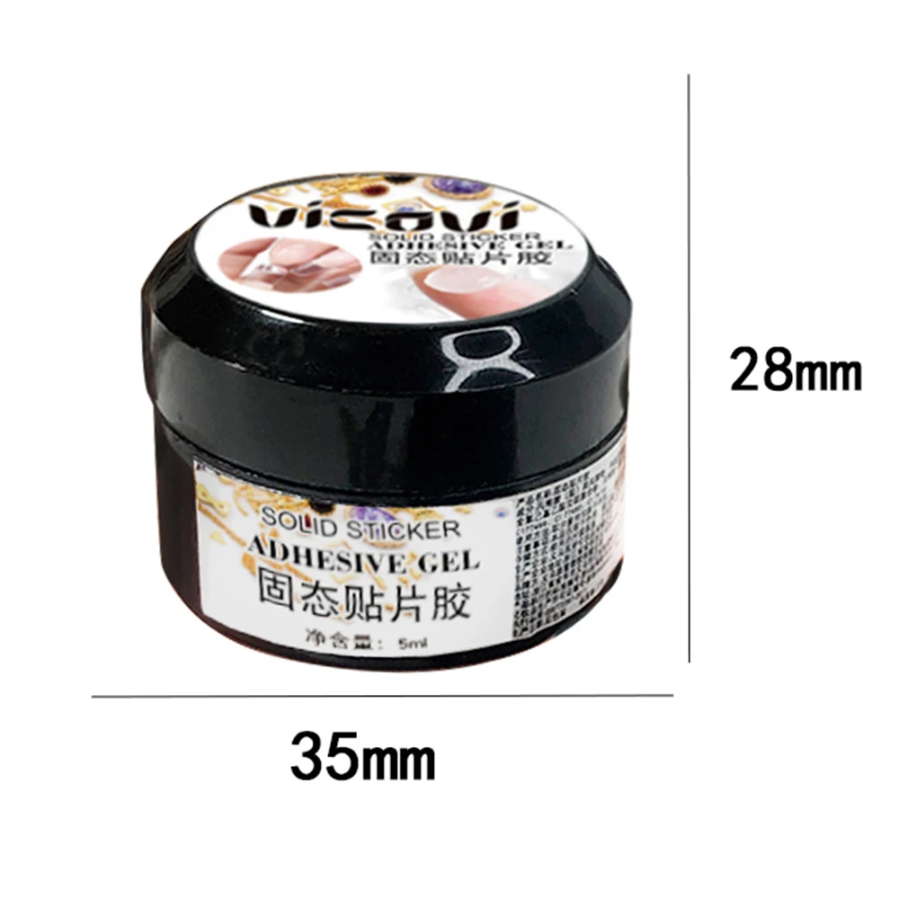 Nail Glue 5ML Solid Nail Gel Glue for Gel Nail Tips Clear Acrylic Fake Tips Solid Press On