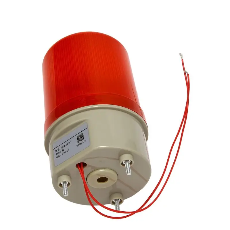 3X 산업용 점멸음 경보등, BEM-1101J 220V 빨간색 LED 경고등 음향광학 경보 시스템