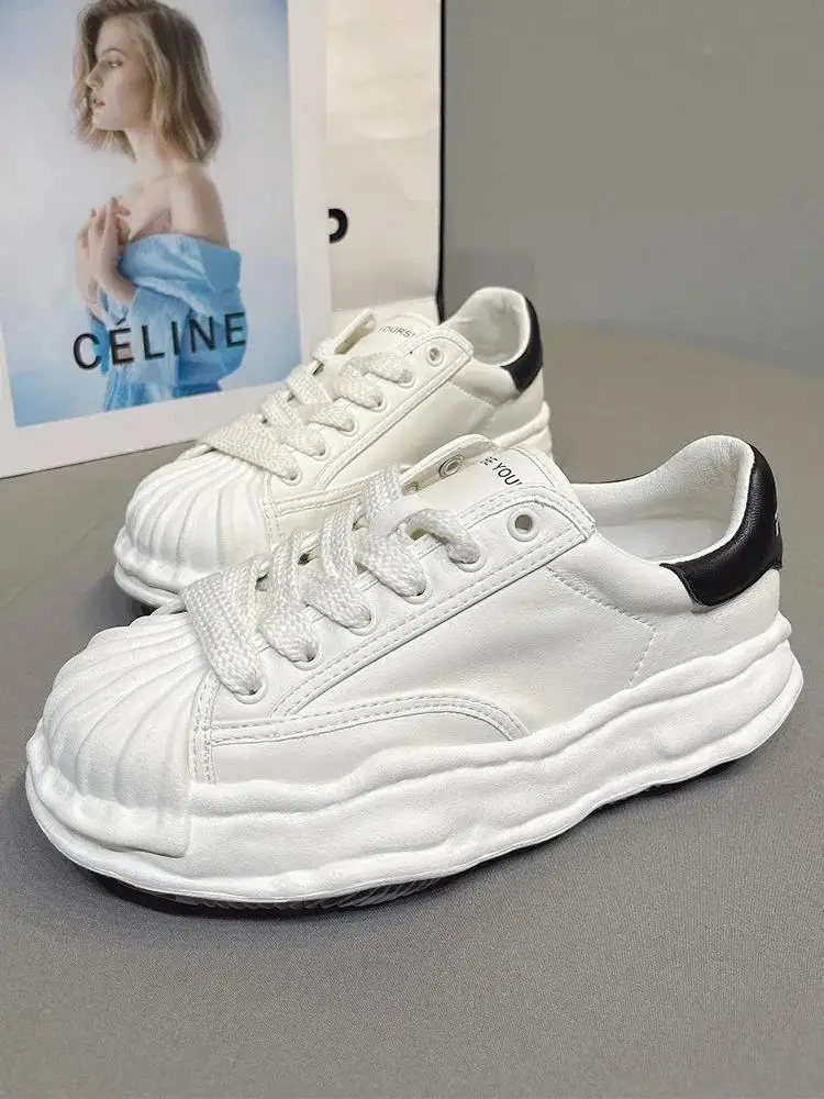 Shell head height increasing niche canvas shoes, board shoes, casual sports shoes