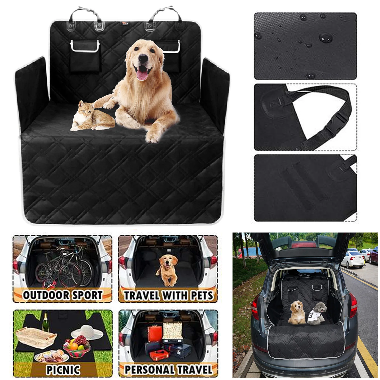 Housse de siège de voiture pour chien, tapis de coffre de voiture,  imperméable, doublure de chargement pour chien, lavable, livraison gratuite  - AliExpress