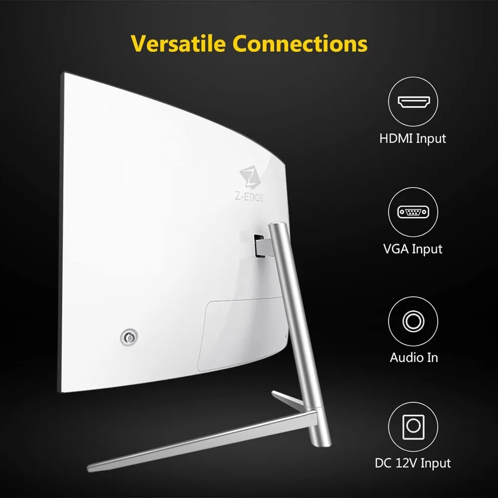 27-inch Curved Gaming Monitor, Full HD 1080P 1920x1080 LED Backlight Monitor, with 75Hz Refresh Rate and Eye-Care Technology 4