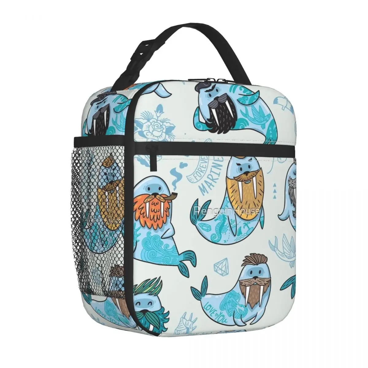 

Изолированная сумка для ланча Bearded Walruses, Современная портативная дорожная настраиваемая