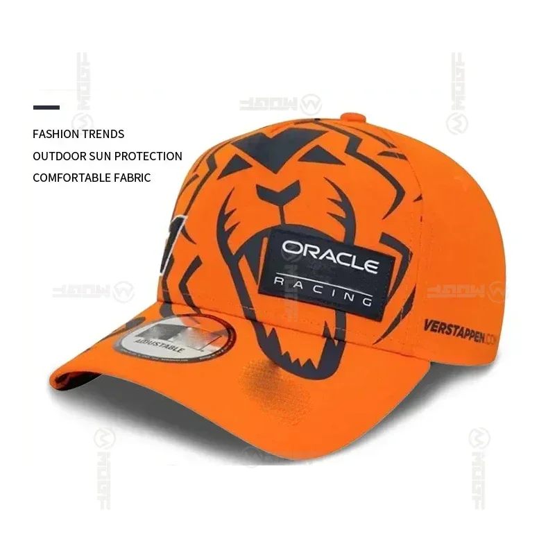 

2024 New High Quality Official Website Red Color Bull Racing Team F1 Orange Lion Driver Cap Max Verstapen Cap Hat Sun Hat